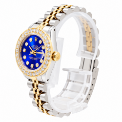 Rolex Datejust 26MM Two-Tone Blue Dial Diamond Watch